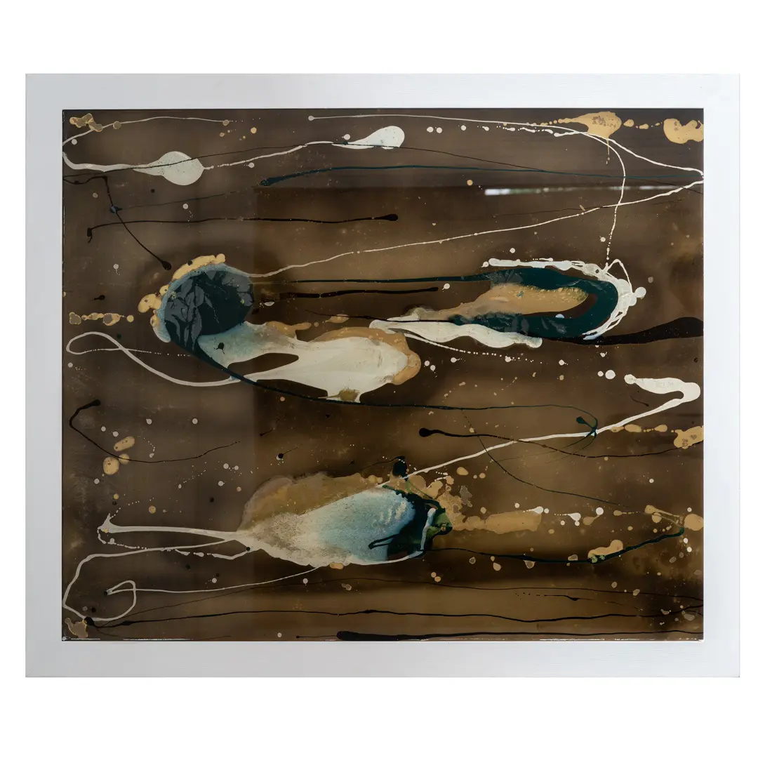 Lucio Fontana "Concetto Spaziale" Oil and Mixed-Media on Glass, 1953 — image 1