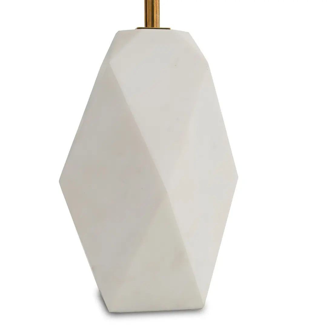 White Carrara marble pair of sculptural table lamps "PRISMA" by Lorenzo Ciompi,2021 — image 3