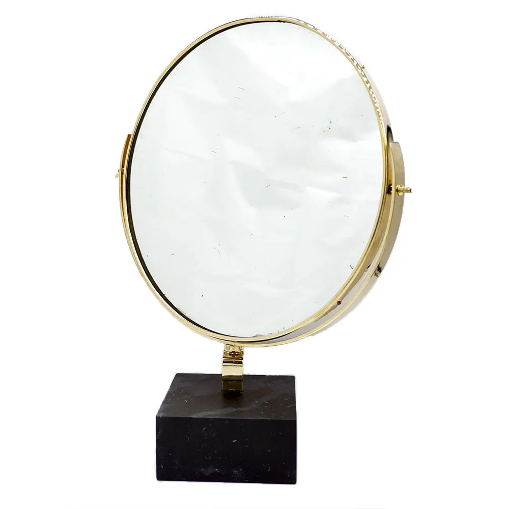 Gio Ponti Vanity Mirror "Fontana Arte" on Black Marquinha Marble Block, 1955 — image 1