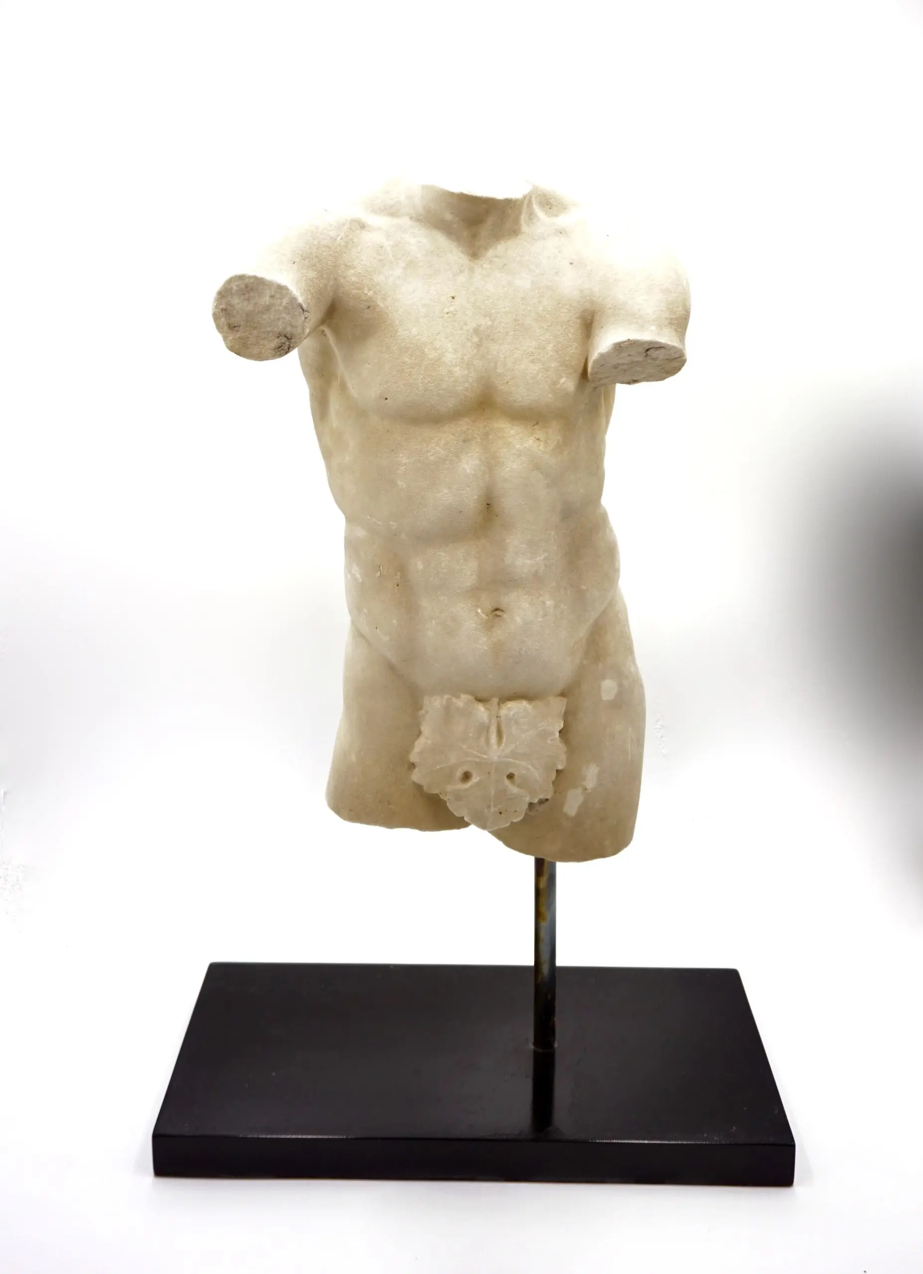 Antique Apoxyomenos male marble torso sculpture, white Carrara marble, XIX sec. — image 2