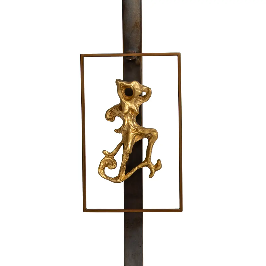 Lucio Fontana Sculpture Bronze for Borsani Fixed in Table Lamp, 1950 — image 1