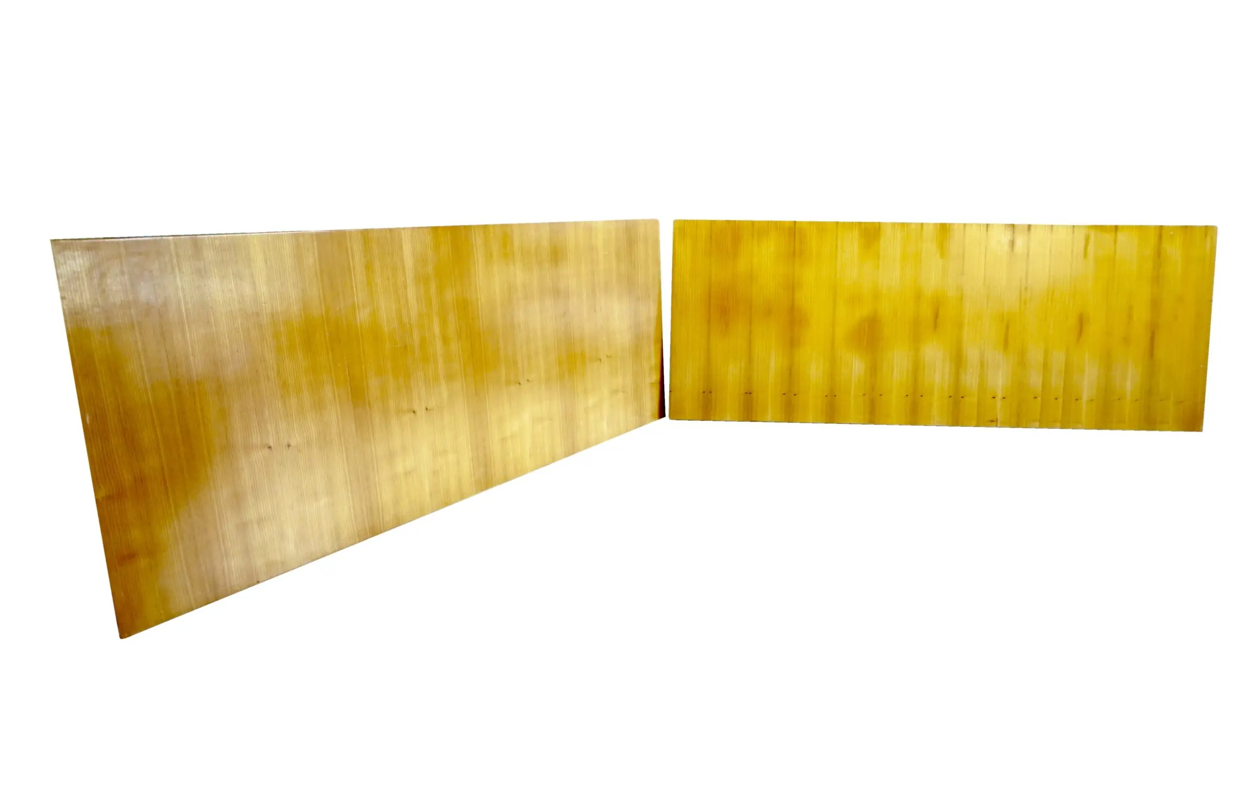 pair of large Gio Ponti cherrywood boiserie panels from Hotel Royal, Naples 1955 — image 1