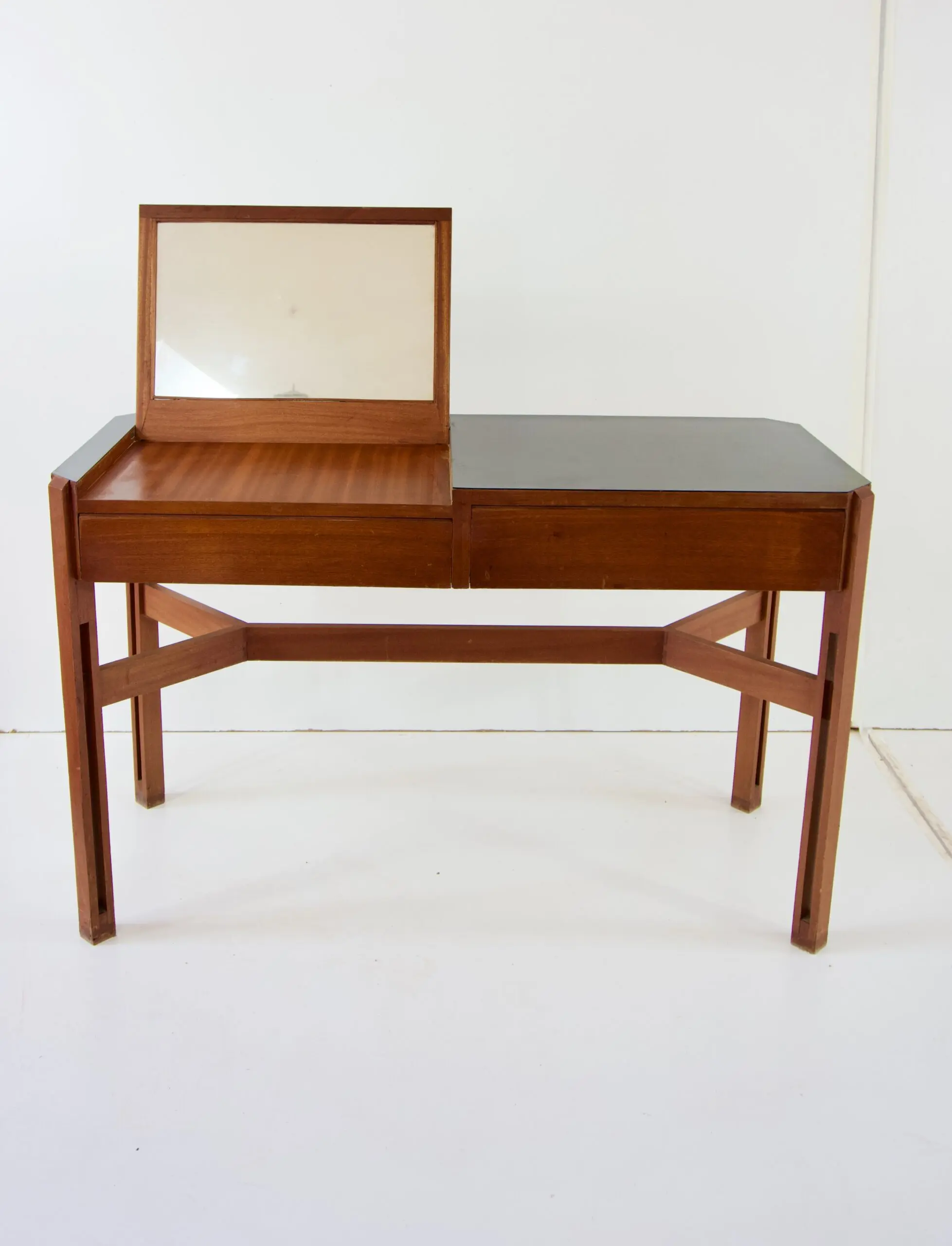 Ico Parisi rare large wood and laminate desk with mirror, Hotel Lorena, 1959 — image 3