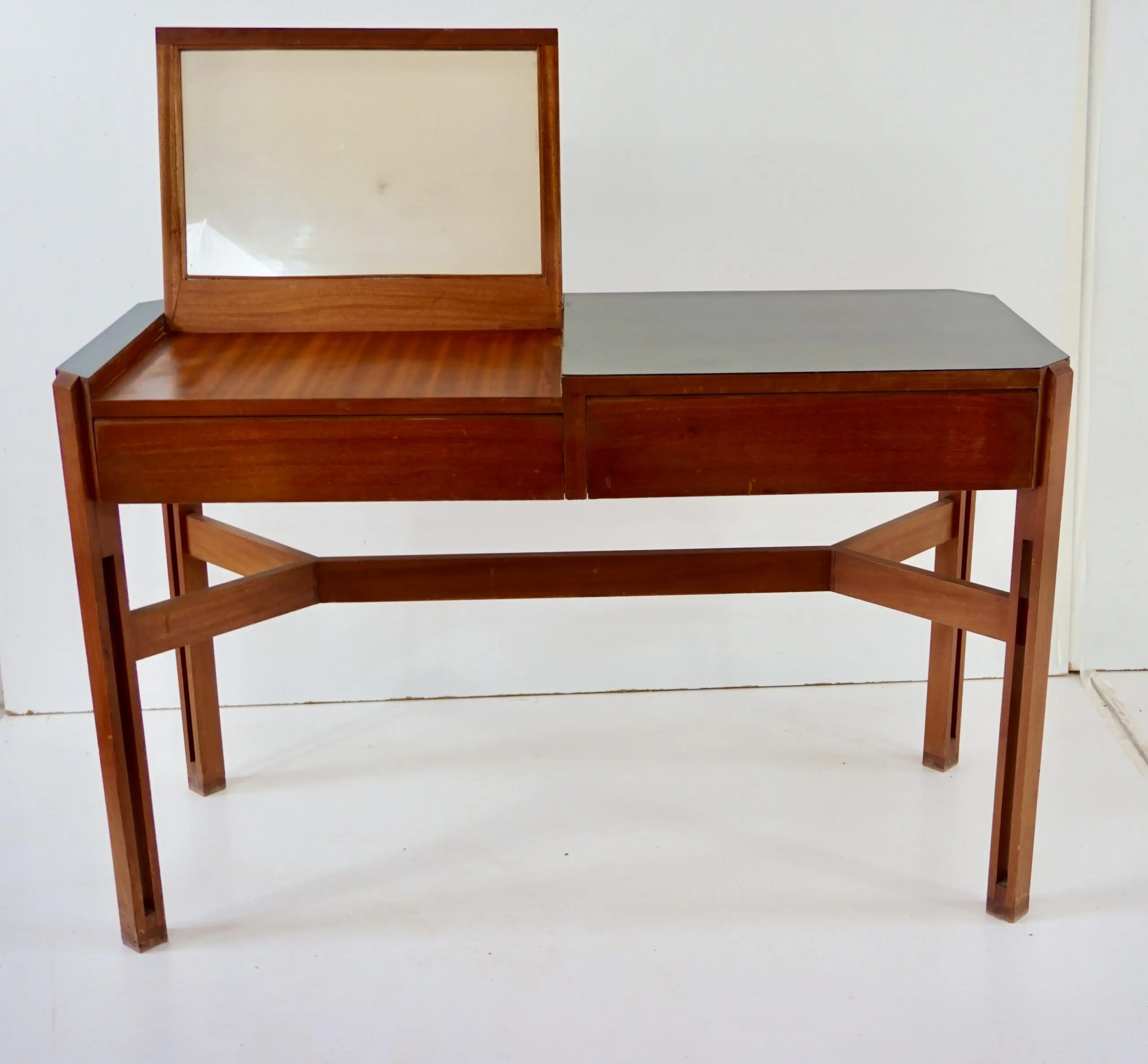 Ico Parisi rare large wood and laminate desk with mirror, Hotel Lorena, 1959 — image 2