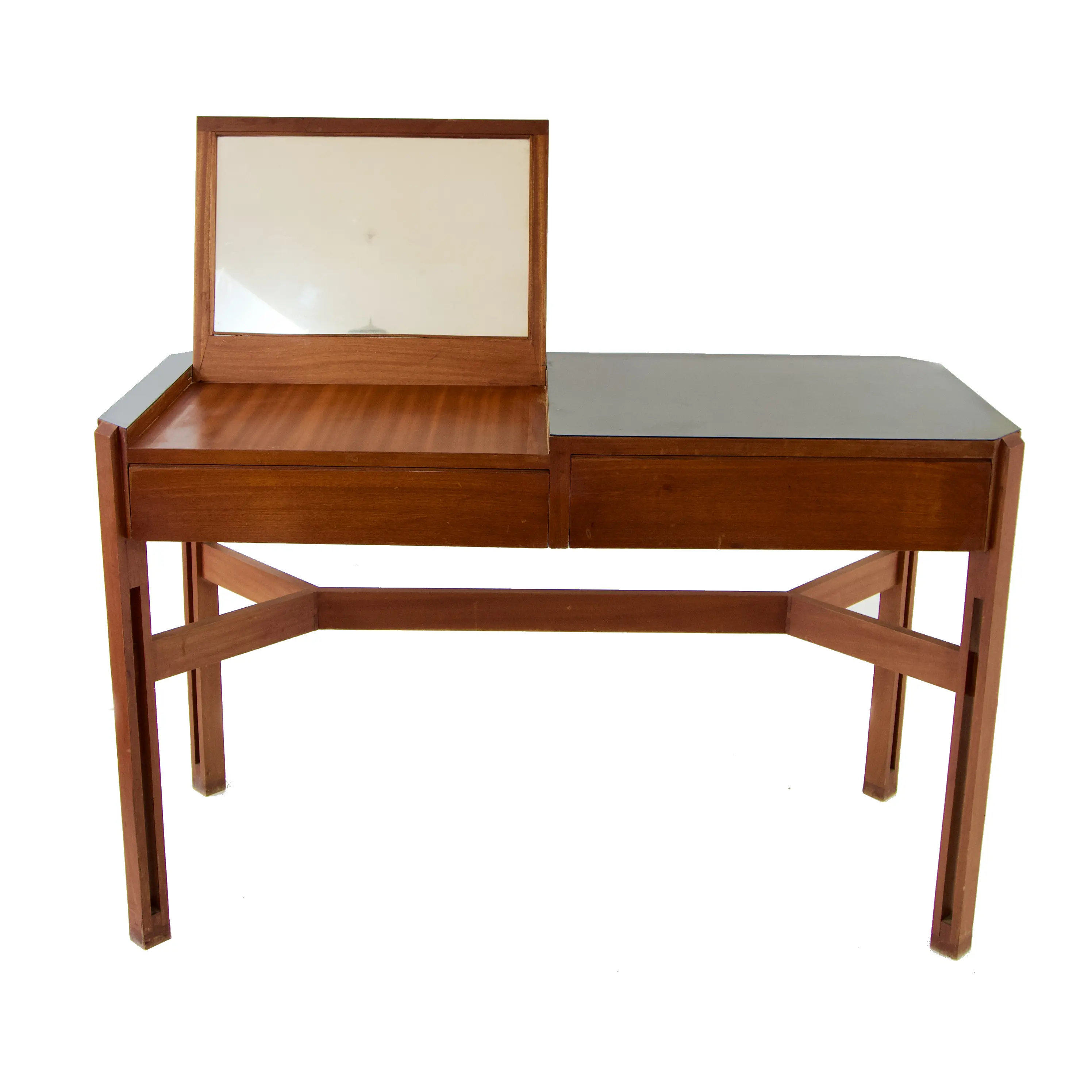 Ico Parisi rare large wood and laminate desk with mirror, Hotel Lorena, 1959 — image 1