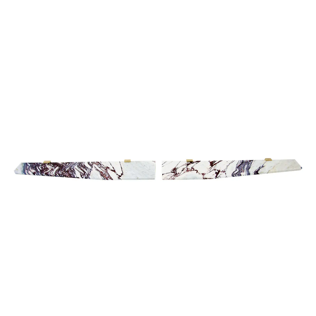 Large pair of Wall Mounted Marble, Brass Console "Angel Wings" by Lorenzo Ciompi, 2022 — image 1