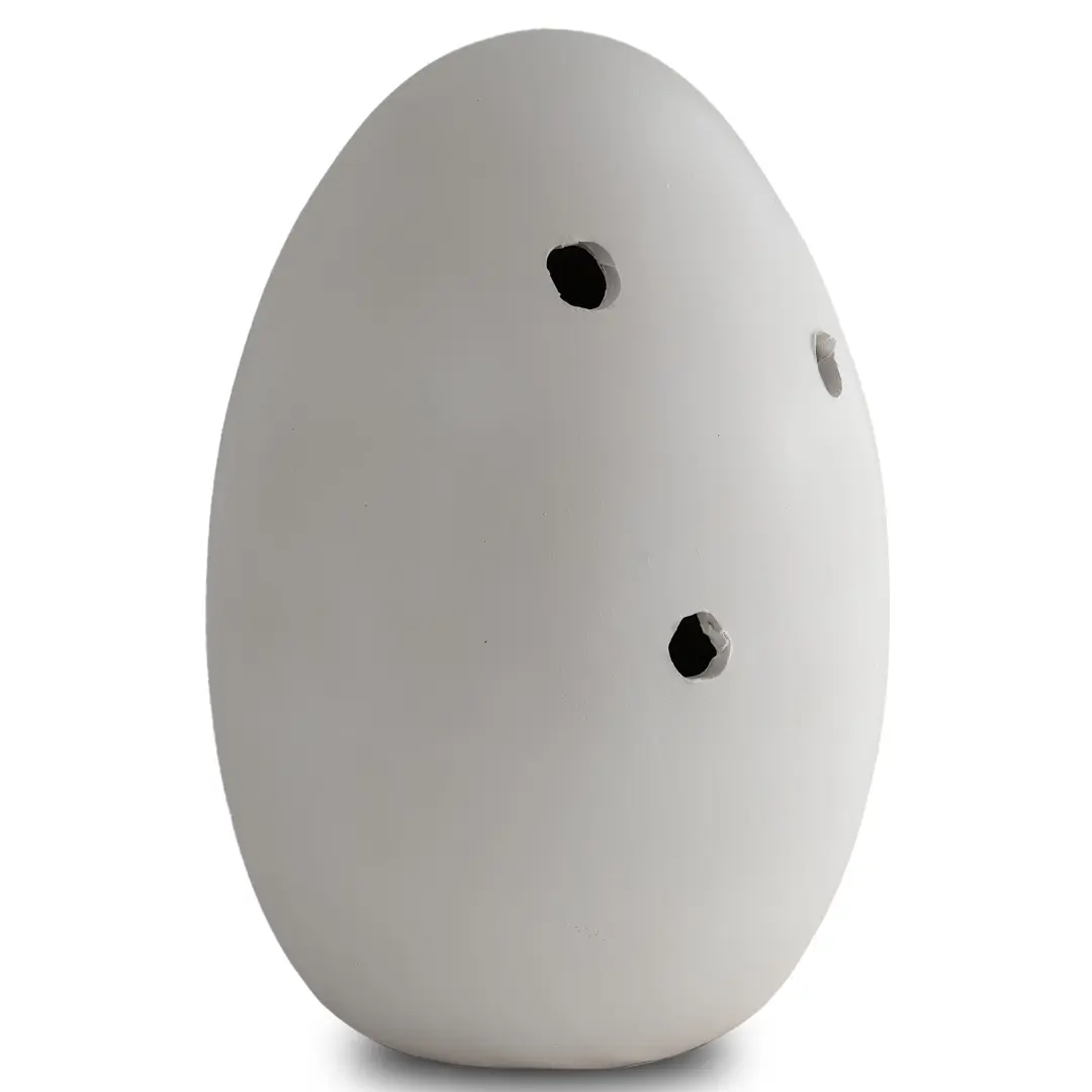 THE ORIGIN OF GOD sculptural white ceramic table lamp, tribute to Lucio Fontana — image 1