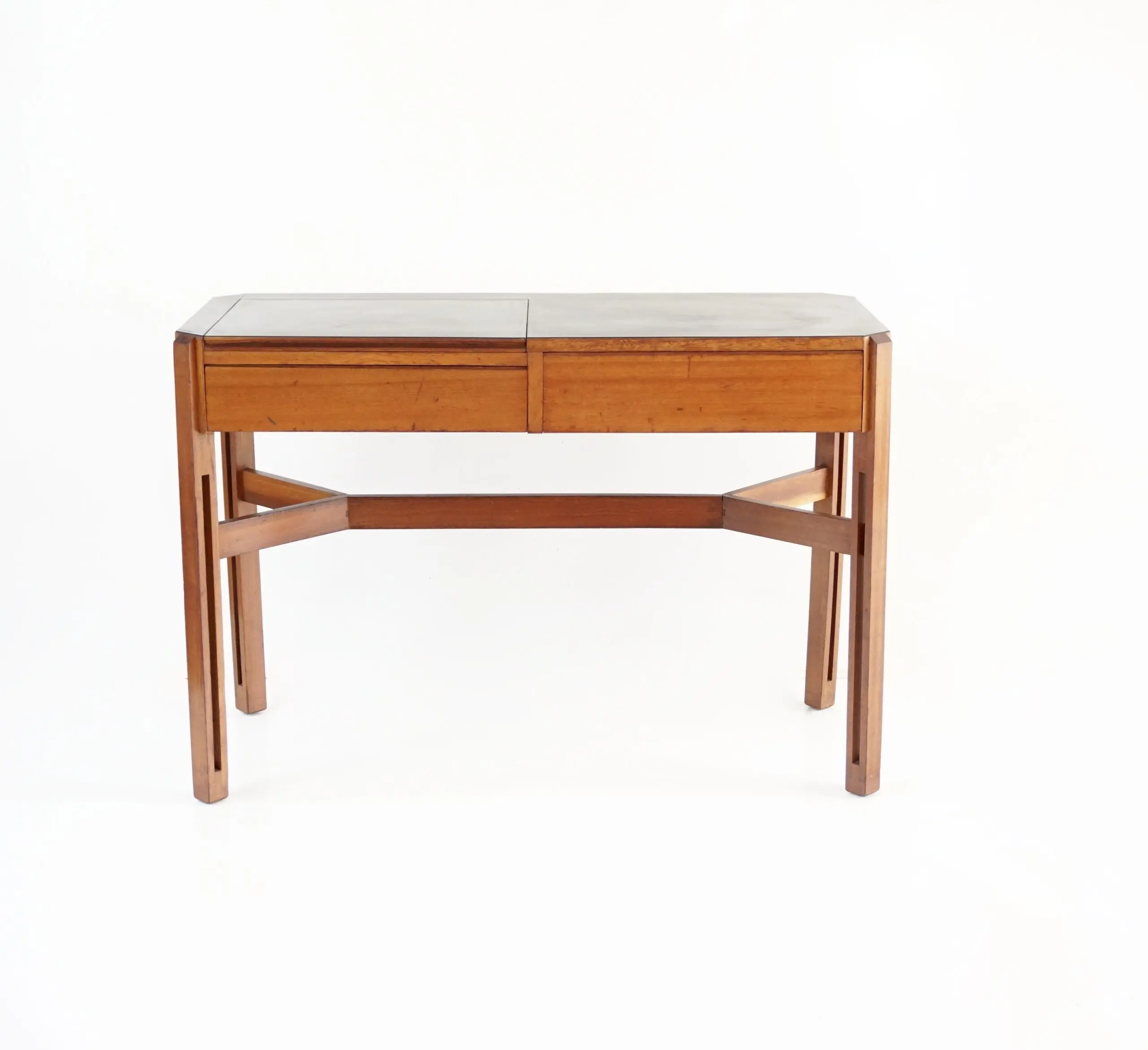 Ico Parisi Wood and Laminate toilette desk with mirror, Hotel Lorena, 1960 — image 1