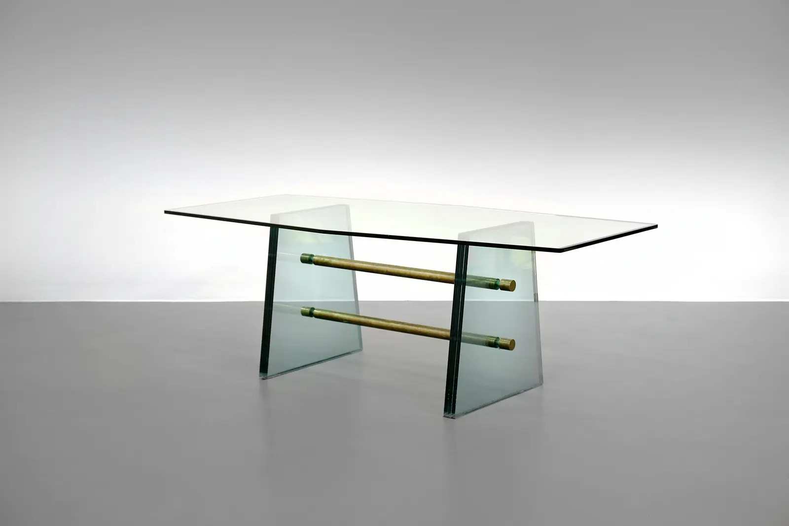 Rare Pietro Chiesa Large Glass Dining Table for Fontana Arte, circa 1940 — image 1