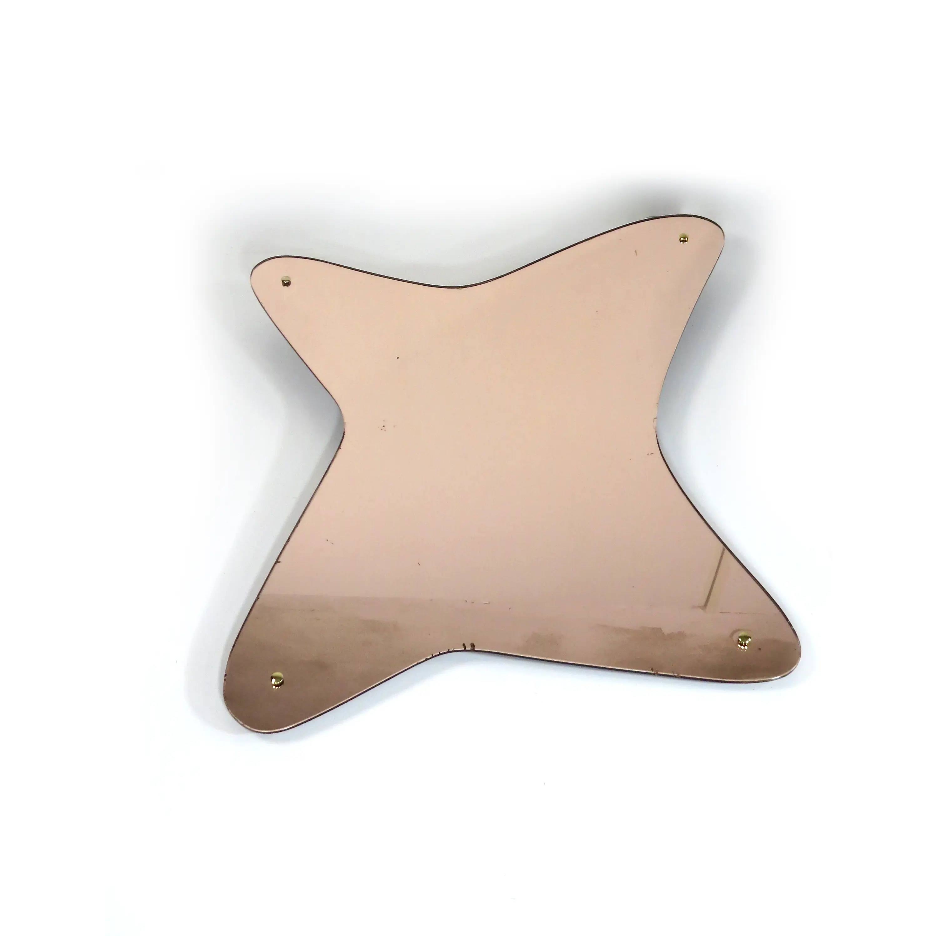 Rare Large Italian Pink Wall Mirror, Irregular Shape, circa 1950 — image 1