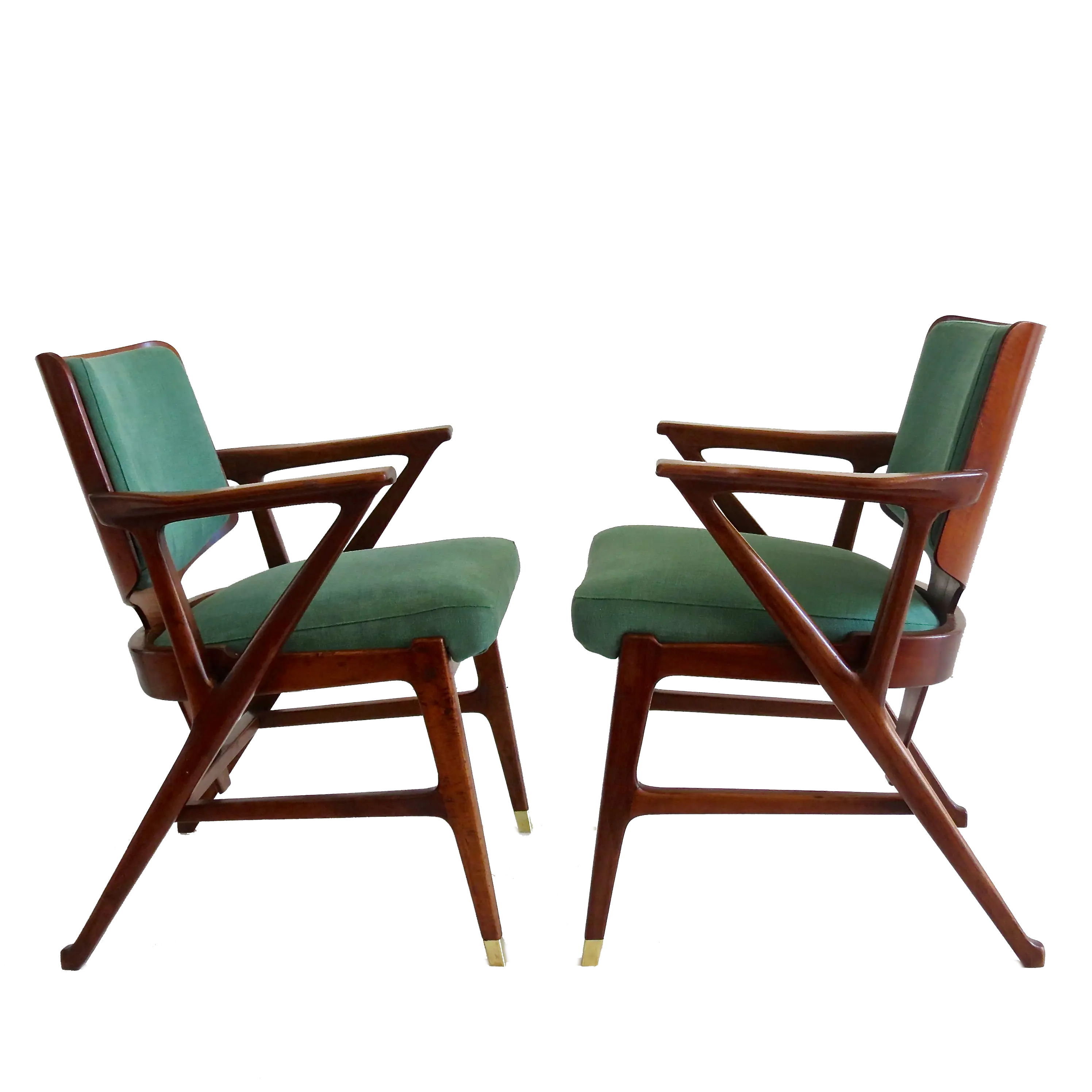 Important and rare set of six Cassina dining armchairs, 1950 — image 1