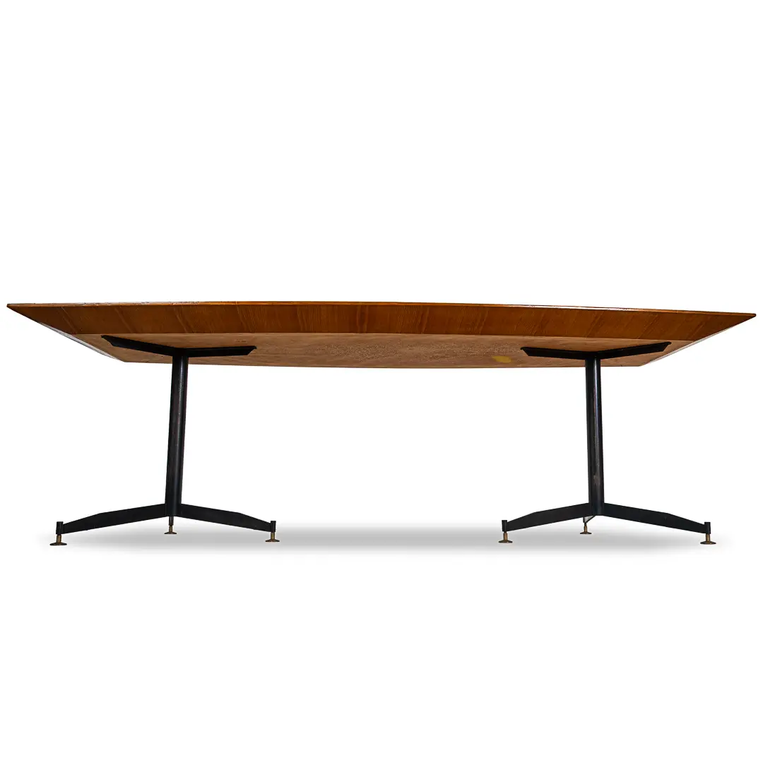 Gio Ponti Large Walnut Diamond Table from San Francesco Fopponino Milan, 1961 — image 3