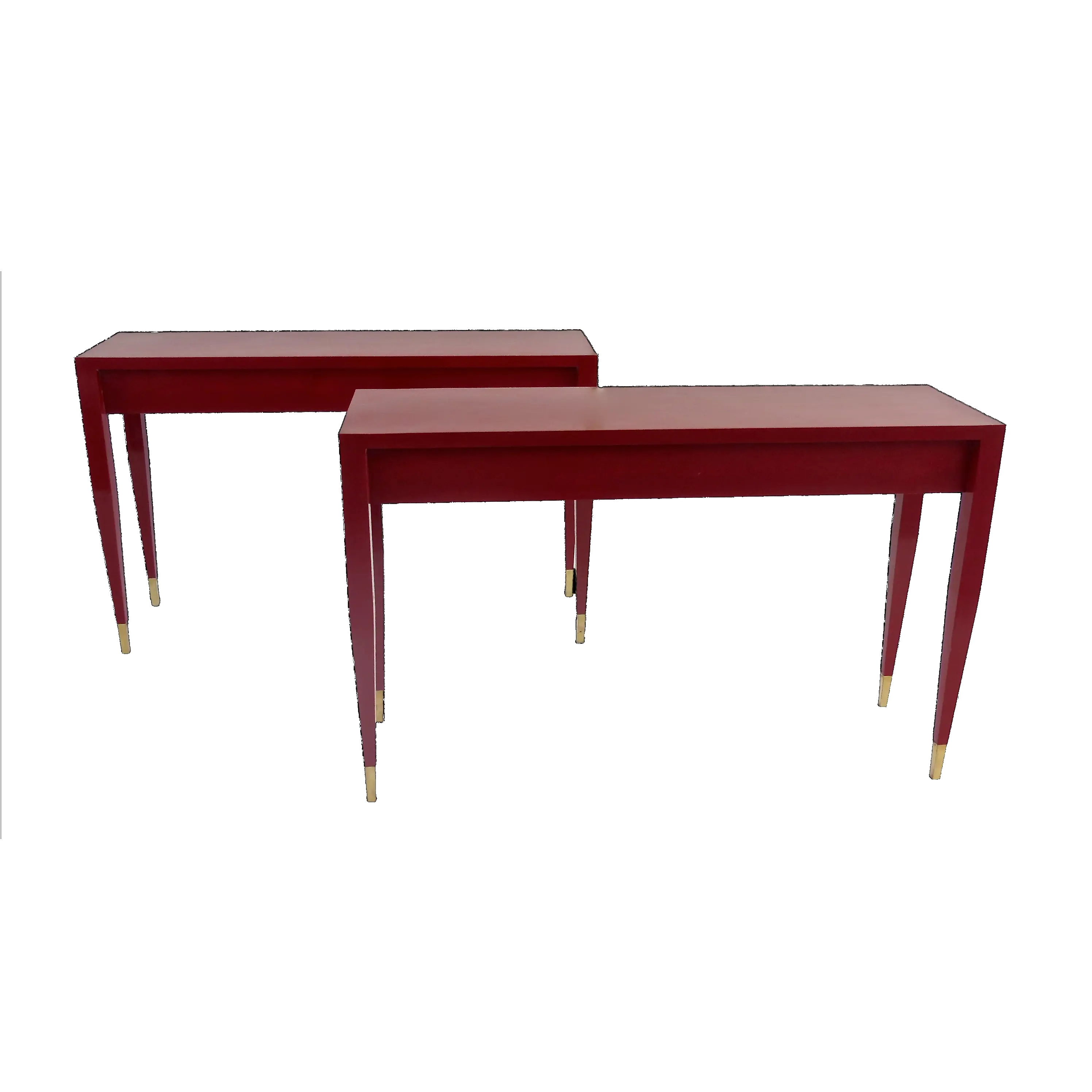 Gio Ponti Pair of Red Laquered Console from Hotel PdP, Roma, 1964 — image 1