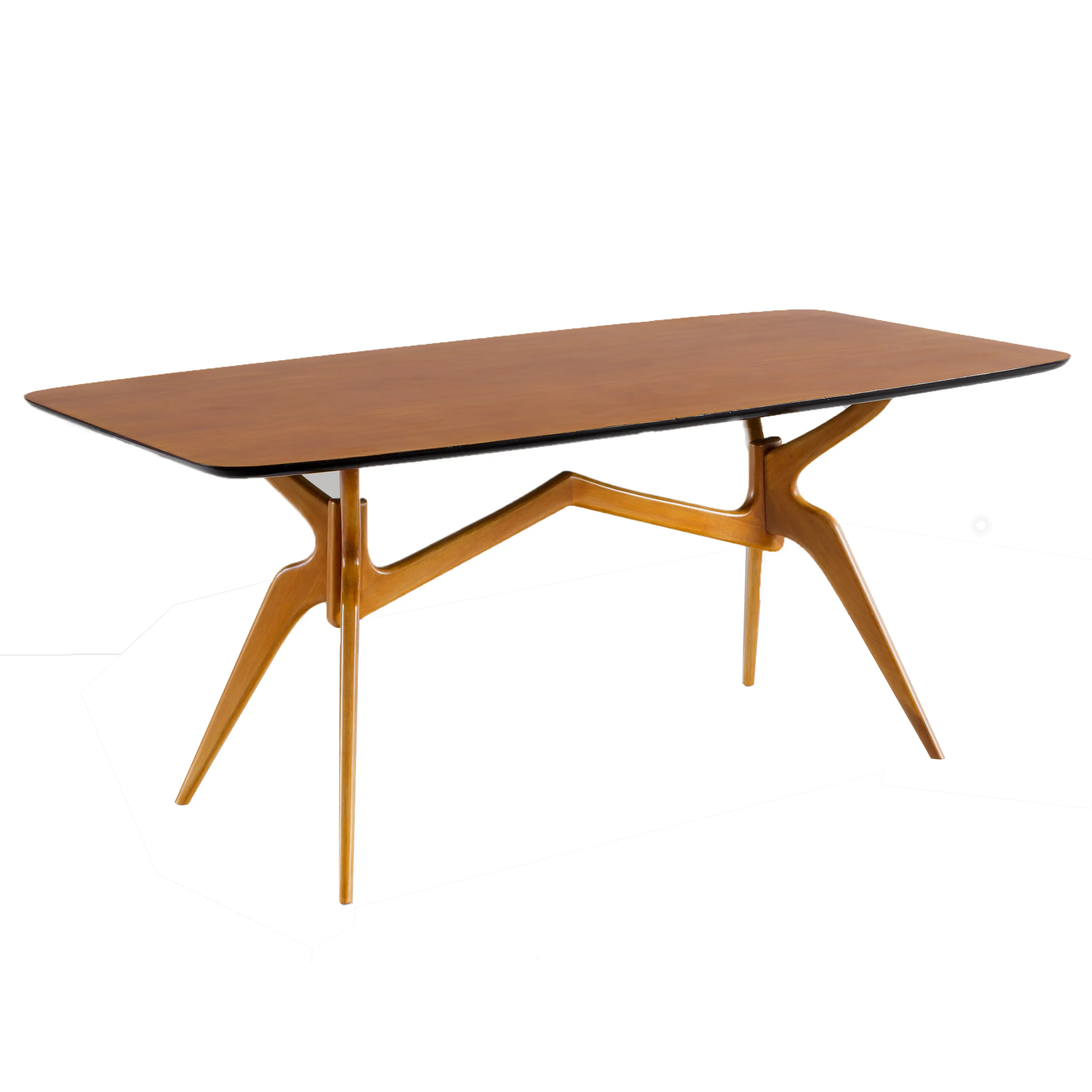 Sculptural blonde dining table attributed to Ico Parisi,1950 — image 1