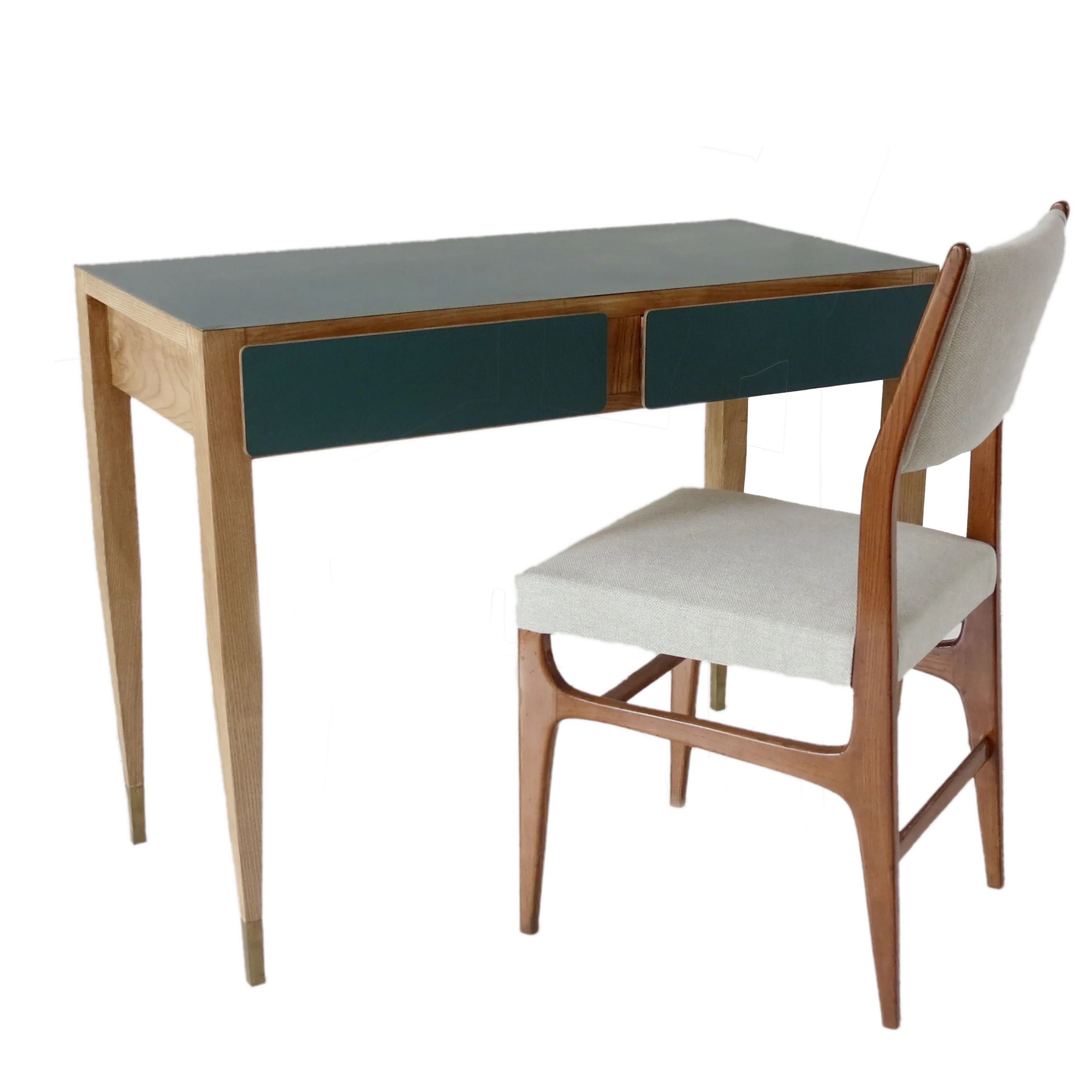 Gio Ponti Vanity Console Desk Formica from Hotel PdP Roma, 1964 and "602" Chair — image 1