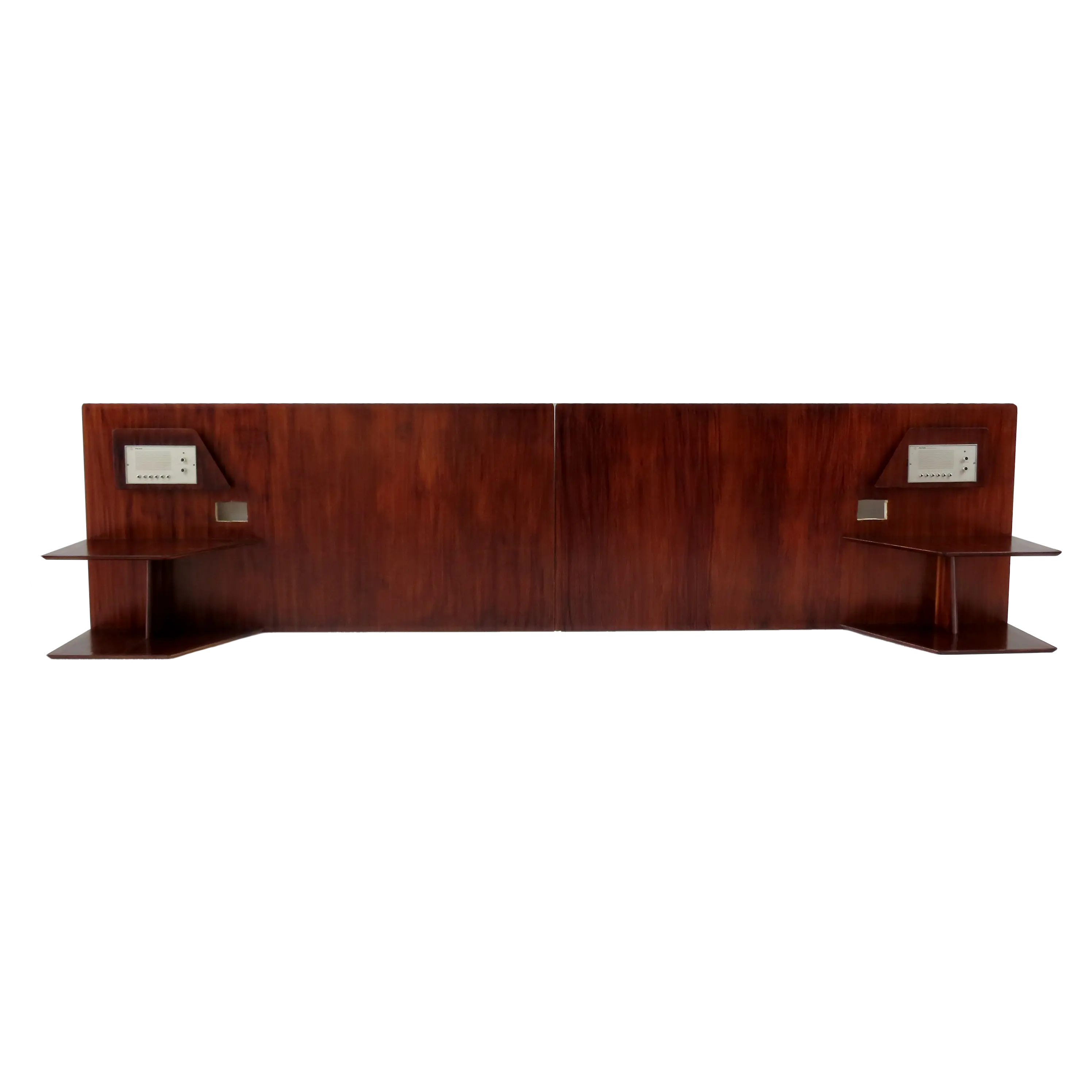 Gio Ponti, Pair of Fine Mahogany Headboards from Hotel Royal Naples, 1955 — image 1