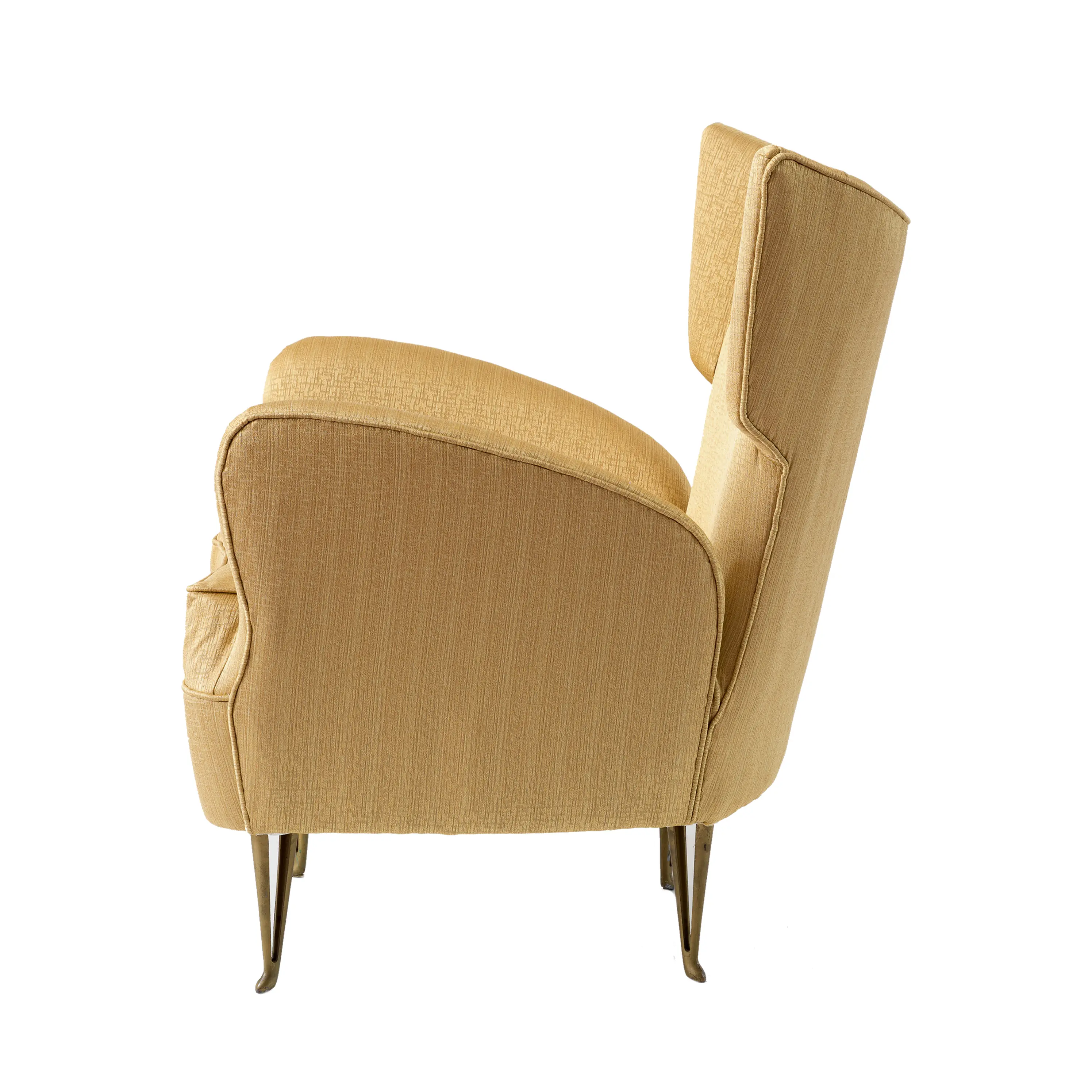 Elegant yellow Armchair by Melchiorre Bega , 1950 — image 1