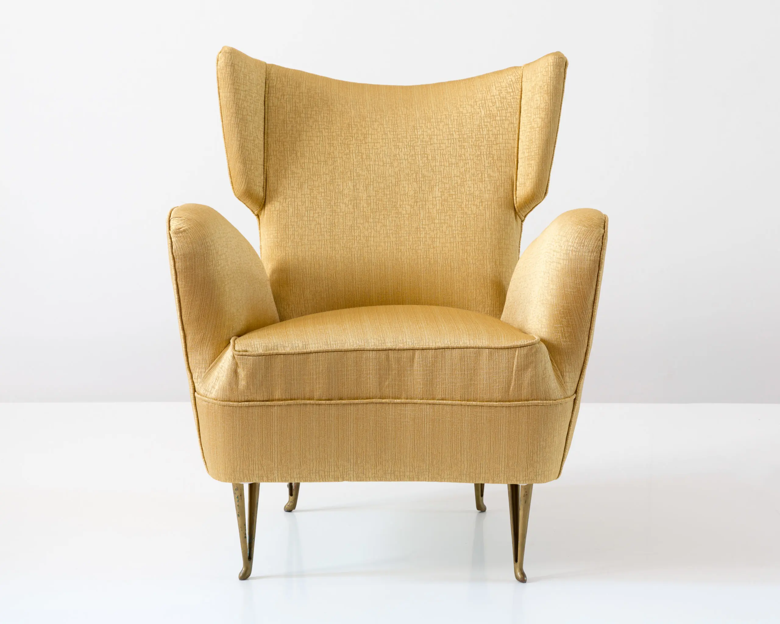 Elegant yellow Armchair by Melchiorre Bega , 1950 — image 2