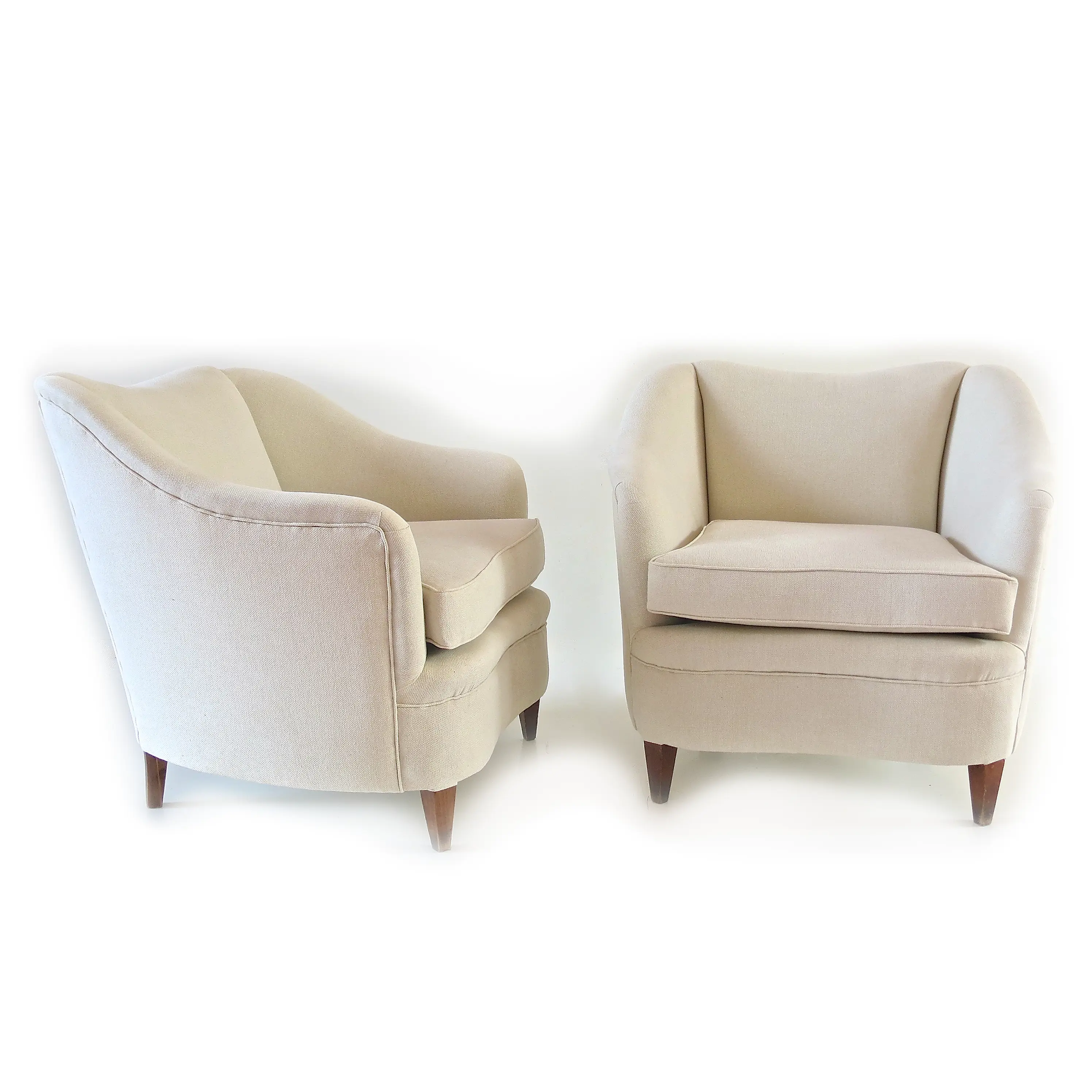 Gio Ponti Pair of White Armchairs Casa & Giardino, 1938 — image 1